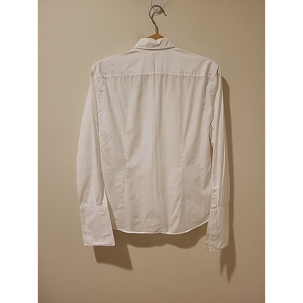 Ralph Lauren Purple Label Collection White Cotton French Cuff Shirt Womens 12 - Picture 6 of 13